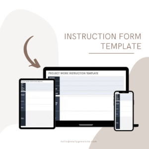 Instruction form template