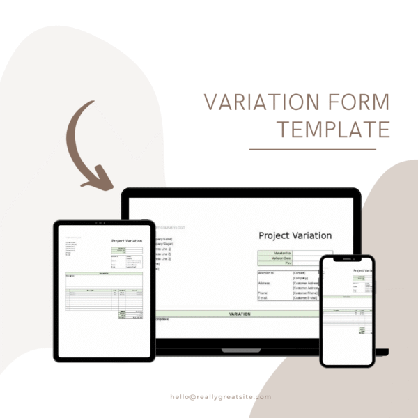 Variation form template