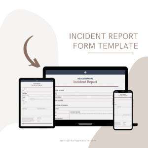 Incident report form template